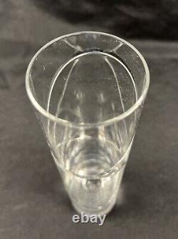 BACCARAT Intangible Cut Crystal Vase Cylinder 8.5 Arik Levy Excellent Clear