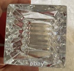 BACCARAT Signed Crystal Glass Luxor Pencil Box Vase France New In Box