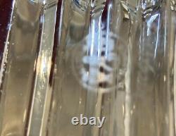 BACCARAT Signed Crystal Glass Luxor Pencil Box Vase France New In Box