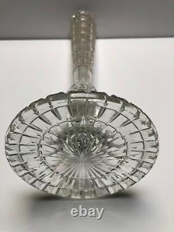 Baccarat Antique Vase Clear Cut With Diamond Design And Gold