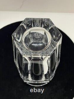 Baccarat Art Deco Crystal Nelly Paneled Hexagon 6.75 Vase Signed