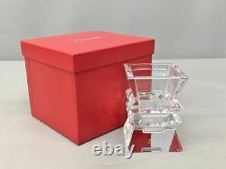 Baccarat Columbine Flower Vase French Crystal Glass Used from Japan Rare Find