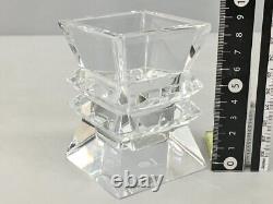 Baccarat Columbine Flower Vase French Crystal Glass Used from Japan Rare Find