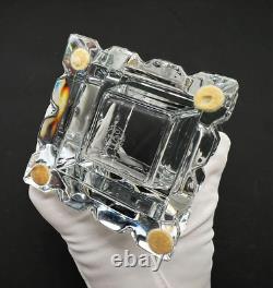 Baccarat Columbine Flower Vase French Crystal Glass Used from Japan Rare Find