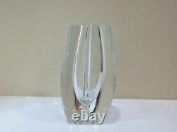 Baccarat Crystal Bouton-d'or 7.75 Triangle Vase, Signed, France