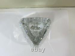 Baccarat Crystal Bouton-d'or 7.75 Triangle Vase, Signed, France