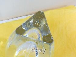 Baccarat Crystal Bouton-d'or 7.75 Triangle Vase, Signed, France