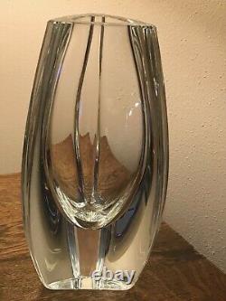 Baccarat Crystal Bouton-d'or 8 Tall Triangle Vase Signed France