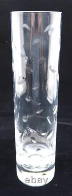 Baccarat Crystal D'ORGUE Tumbling Leaves, Flower Bud Vase, 8 NIB