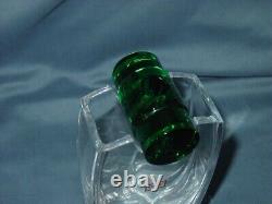 Baccarat Crystal France Oceanie Flower Vase with Green Frog 8 withBox