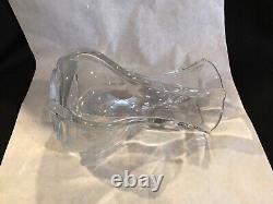 Baccarat Crystal Glass Serpentin Pattern Vase Large French 10'' H 5 1/4'' Wide