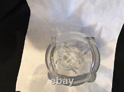 Baccarat Crystal Glass Serpentin Pattern Vase Large French 10'' H 5 1/4'' Wide