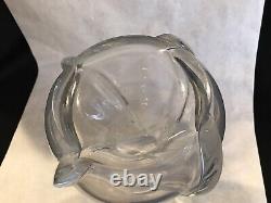 Baccarat Crystal Glass Serpentin Pattern Vase Large French 10'' H 5 1/4'' Wide