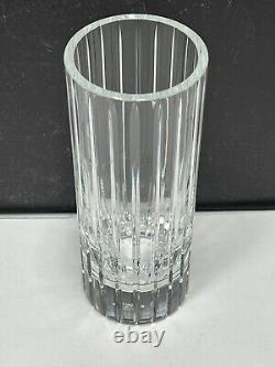 Baccarat Crystal HARMONIE Vertical Cuts Cylinder Flower Vase 7 7/8