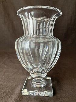Baccarat Crystal Harcourt Vase, Musee des Crystalleries Reproduction, 8 3/8 H
