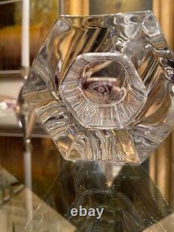 Baccarat Crystal Large Gingko Vase 9.5