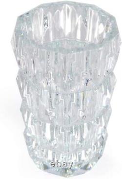 Baccarat Crystal Louxor Round Clear Vase 2813291 withBox H 15cm From Japan New