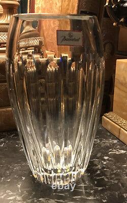 Baccarat Crystal Made In France Clear Vase NIB