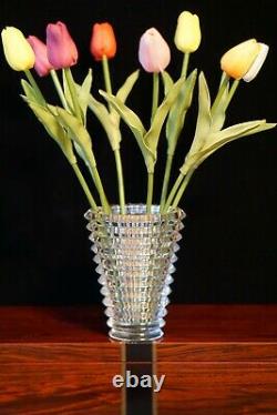 Baccarat Crystal Oval Eye Clear Vase 6 Perfect