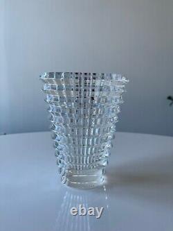 Baccarat Crystal Oval Eye Vase Small 5 3/4 tall EXC