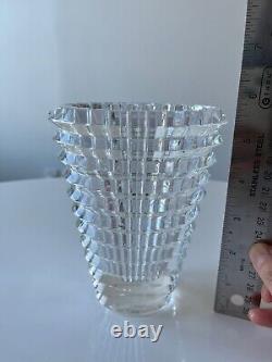 Baccarat Crystal Oval Eye Vase Small 5 3/4 tall EXC