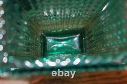 Baccarat Crystal Rectangular Eye Vase Green Made In France Nicolas Triboulot