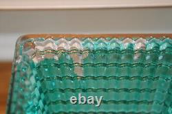 Baccarat Crystal Rectangular Eye Vase Green Made In France Nicolas Triboulot