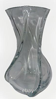 Baccarat Crystal Serpentine 8 Vase Stunning Unused in Original Box