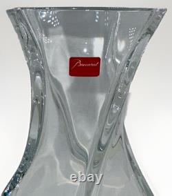 Baccarat Crystal Serpentine 8 Vase Stunning Unused in Original Box