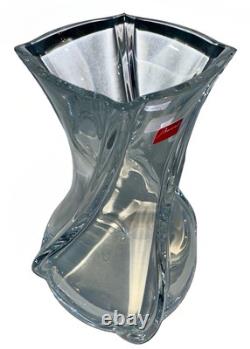 Baccarat Crystal Serpentine 8 Vase Stunning Unused in Original Box