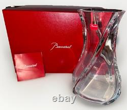 Baccarat Crystal Serpentine 8 Vase Stunning Unused in Original Box