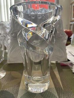 Baccarat Crystal Tornado Vase #2103220 9 X 5 1/8 X 3 1/8