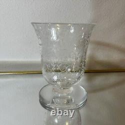 Baccarat Crystal Vase Finely Engraved Michelangelo Pattern. Signed