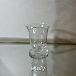 Baccarat Crystal Vase Finely Engraved Michelangelo Pattern. Signed