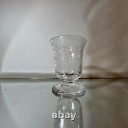 Baccarat Crystal Vase Finely Engraved Michelangelo Pattern. Signed