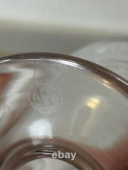 Baccarat Crystal Vase Finely Engraved Michelangelo Pattern. Signed