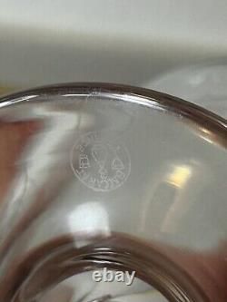 Baccarat Crystal Vase Finely Engraved Michelangelo Pattern. Signed