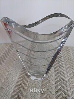 Baccarat Crystal Wave Vase, clear, with box, 8.5 inch tall
