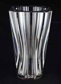 Baccarat Diane Giftware 7 1/2 Crystal Art Glass Vase Heavy Signed & Stamped