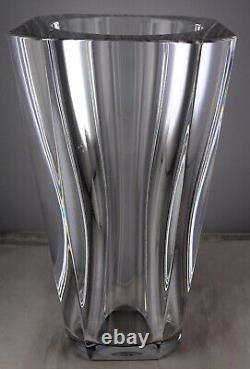 Baccarat Diane Giftware 7 1/2 Crystal Art Glass Vase Heavy Signed & Stamped