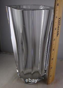 Baccarat Diane Giftware 7 1/2 Crystal Art Glass Vase Heavy Signed & Stamped