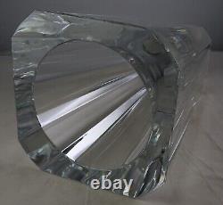 Baccarat Diane Giftware 7 1/2 Crystal Art Glass Vase Heavy Signed & Stamped