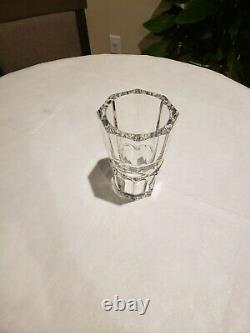 Baccarat'Edith' Vase Large Heavy Clear Lead French Crystal 8 Tall