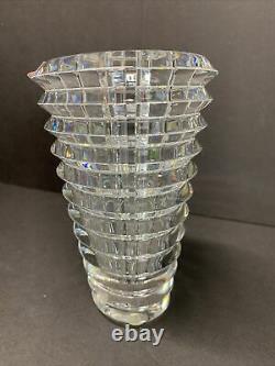 Baccarat Eye Art Glass Heavy Crystal Vase Round Vase NEW OLD STOCK 6 TALL
