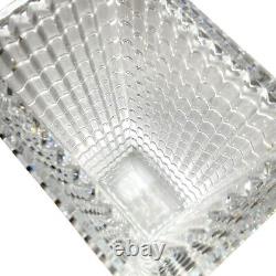 Baccarat Eye Vase Flower Glass Crystal Square Clear S Size Height 20cm With Box