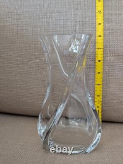 Baccarat France Crystal SERPENTINE Swirl Twist 8 Vase Excellent