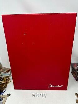 Baccarat France Oceanie Red Milliefiori Vase with Box