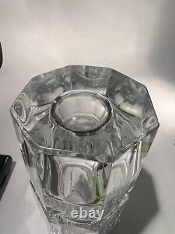 Baccarat French Crystal EDITH Multi Sided / Faceted Heavy Vase, 7.25 H
