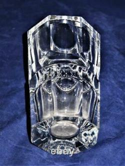 Baccarat French Crystal EDITH Multi Sided Heavy Vase, 7