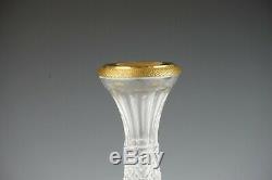 Baccarat French Cut Crystal Bronze Flower Bud Vase